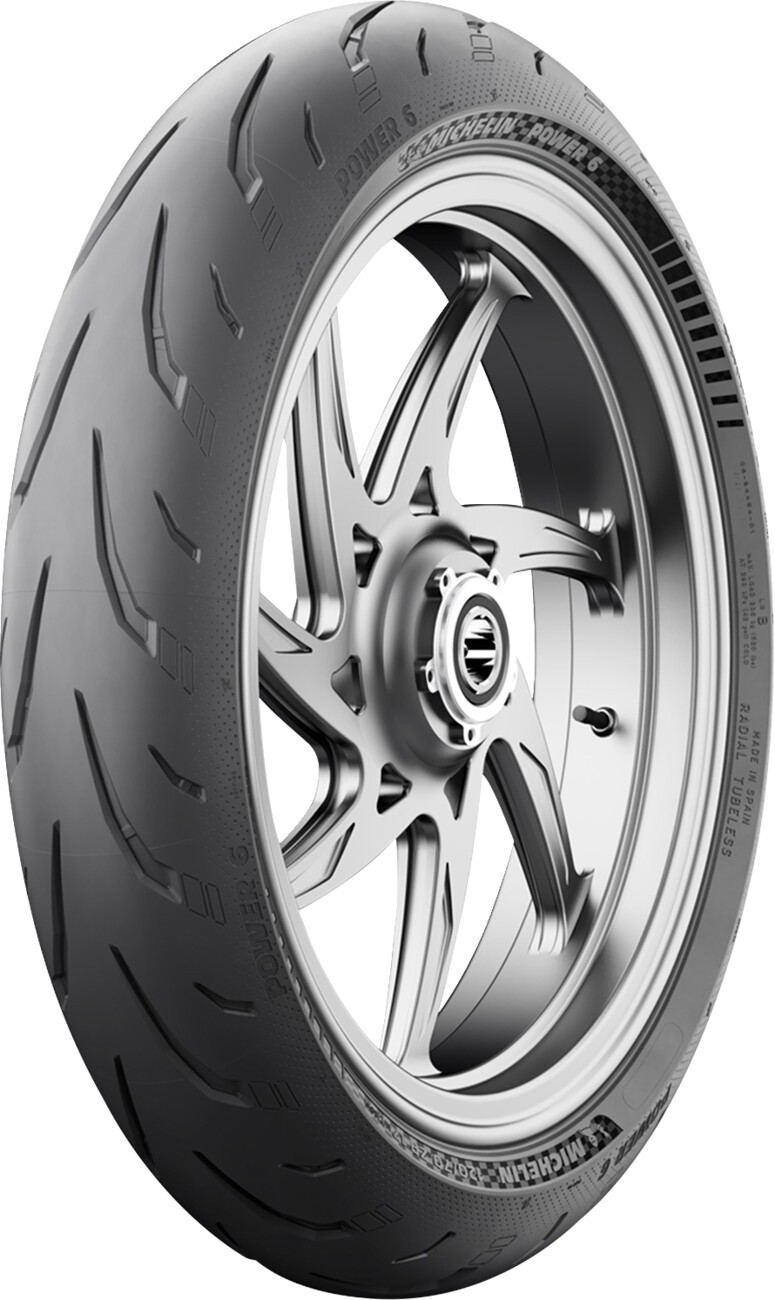Michelin Power 6 Front Tire 120/70ZR17 58W Radial Tubeless Michelin Power 6 Front Tire 120/70ZR17 58W Radial Tubeless