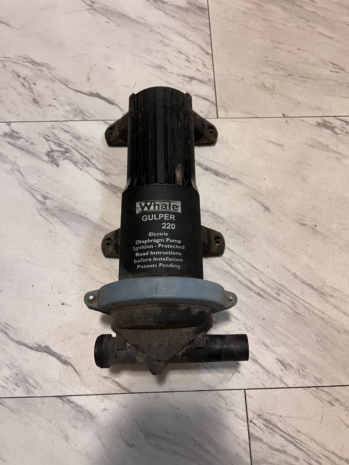 Whale Gulper 220 12V Diaphragm Gray Waste Pump Marine RV Whale Gulper 220 12V Diaphragm Gray Waste Pump Marine RV