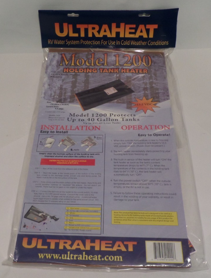 GENUINE Ultra Heat AMM1200 Holding Tank Heater 29-40 GAL RV TANK HEATER