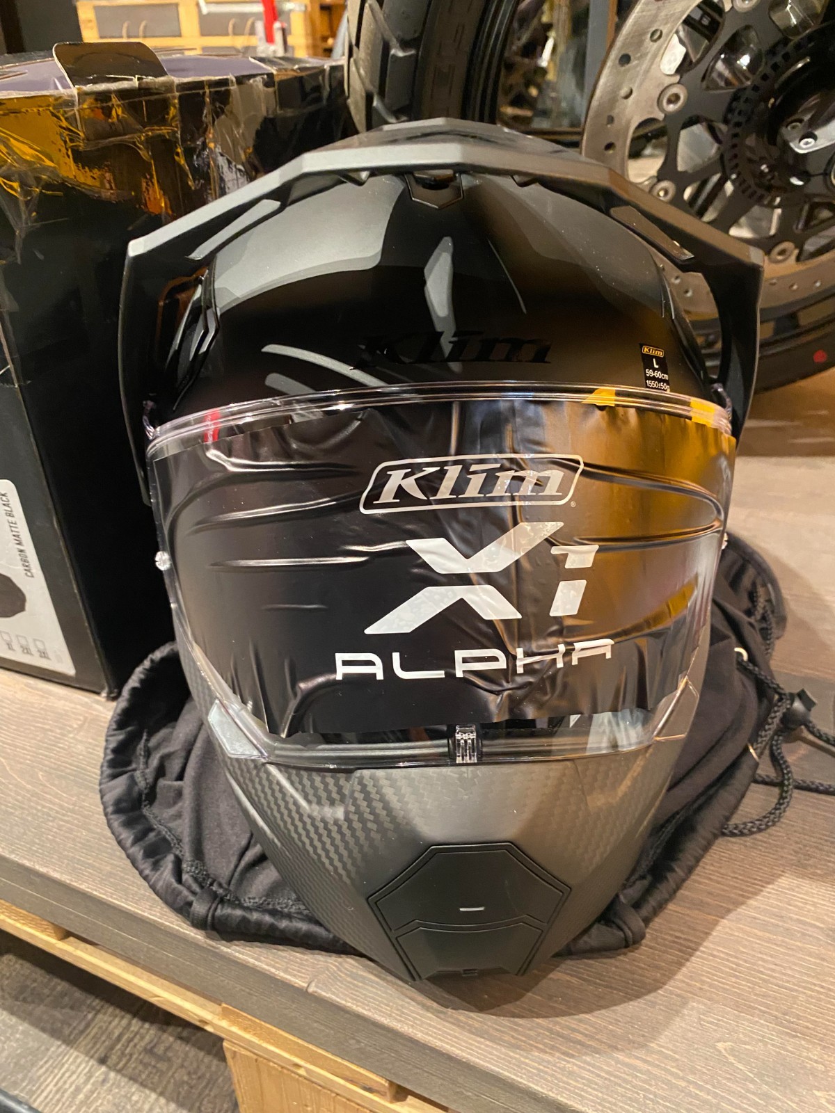 Klim X1 Alpha Helmet Carbon Matte Black Size M Klim X1 Alpha Helmet Carbon Matte Black Size M