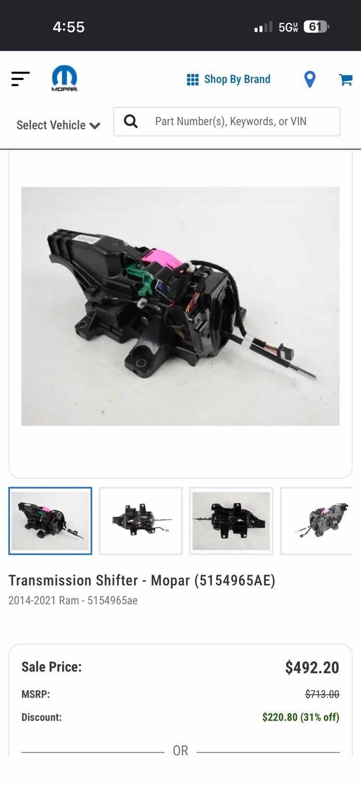 2014- 2024 Ram Promaster Shifter Assembly Transfer Case 2014- 2024 Ram Promaster Shifter Assembly Transfer Case