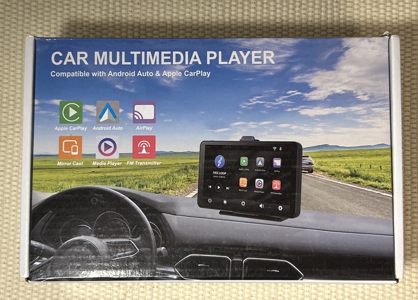 Apple CarPlay Android 7” Display Auto Dash Monitor Touchscreen Smart Car Radio