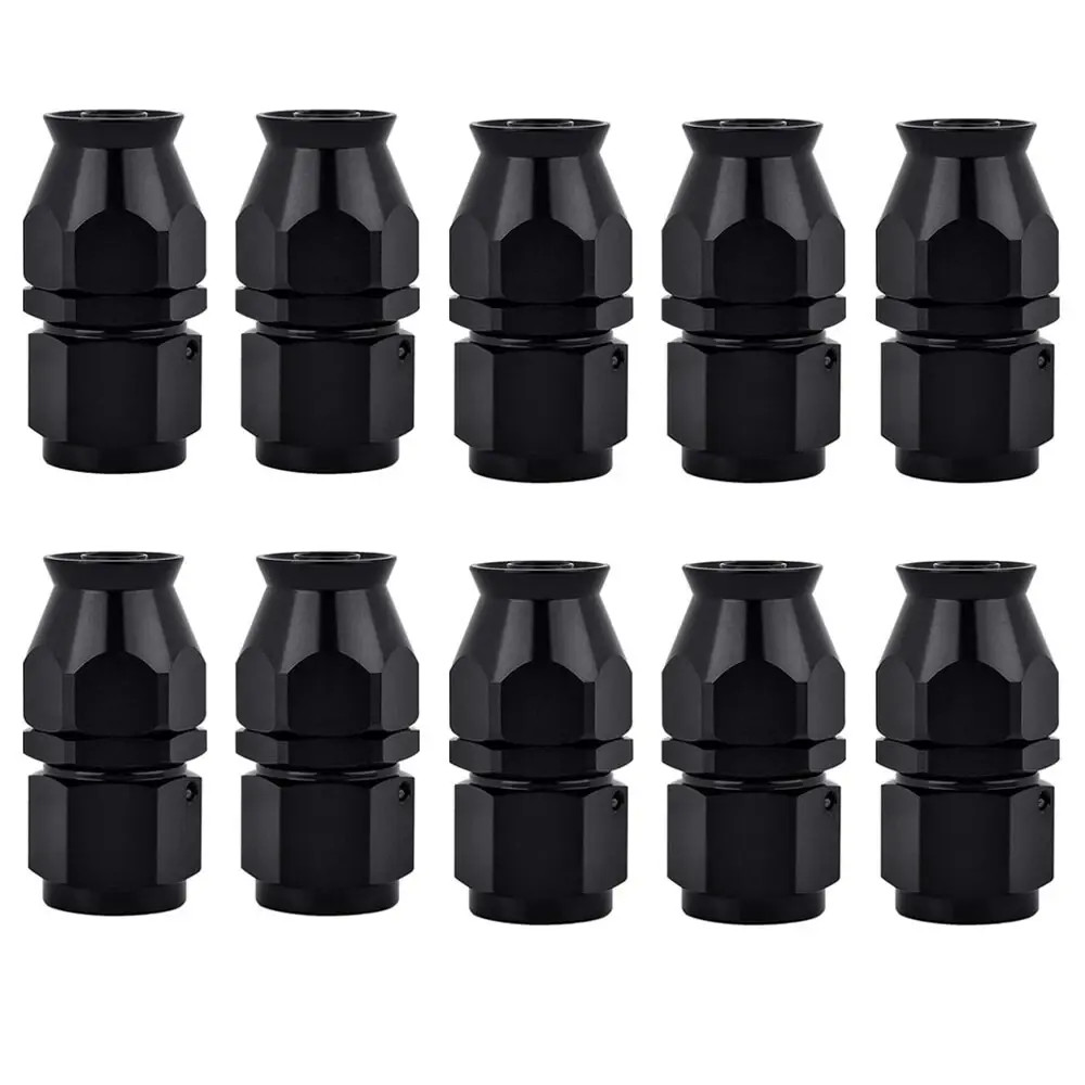 10PCS 4AN 6AN 8AN 10AN 12AN PTFE Fuel Oil Gas Swivel Hose End Fittings Adapter