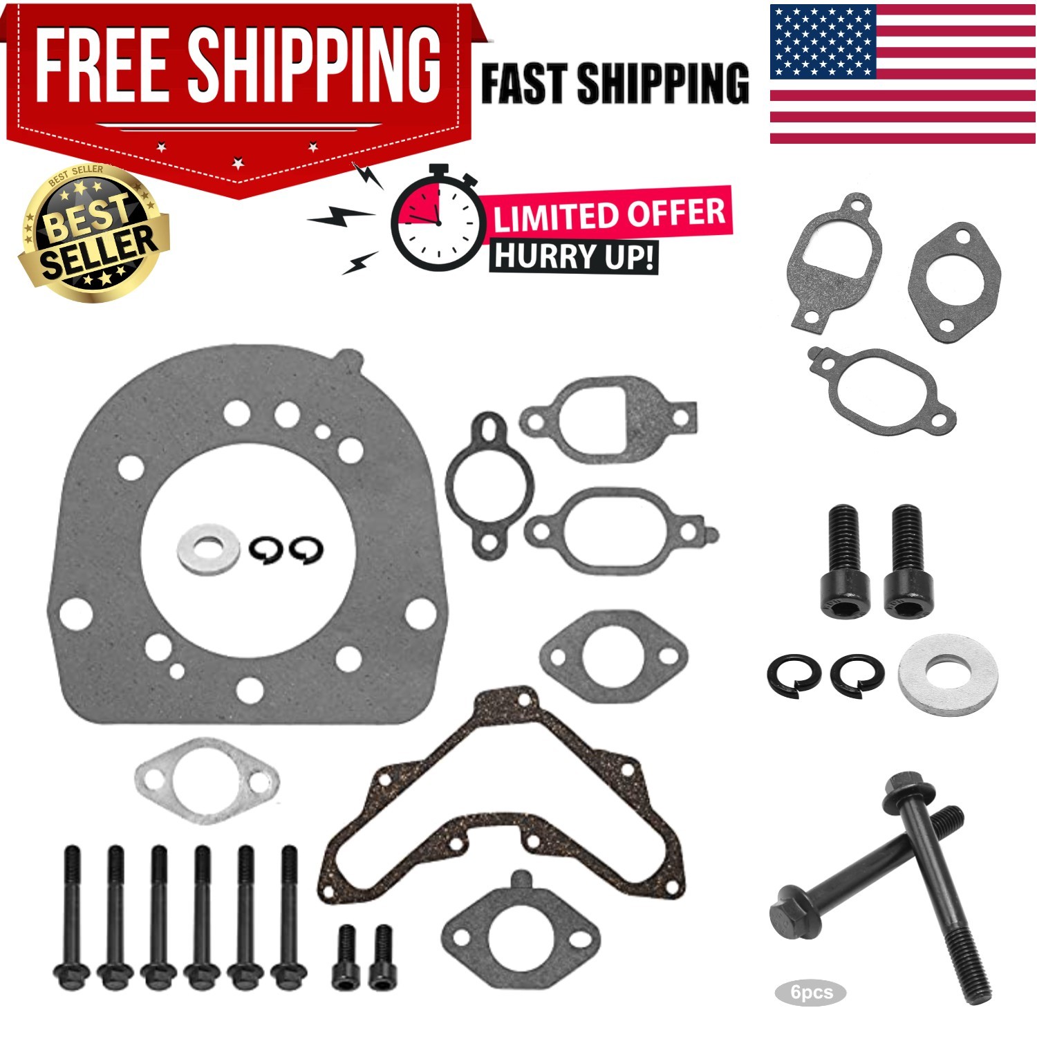 Cylinder Head Gasket Kit for Kohler SV470 SV600 Engines - 20-841-01-S