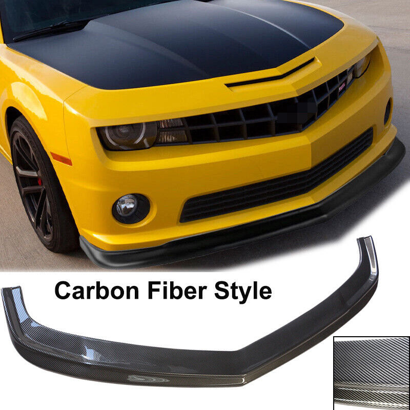 For 2010-2013 Chevy Camaro SS V8 2D Front Lip Bumper Splitter Carbon Fiber Look