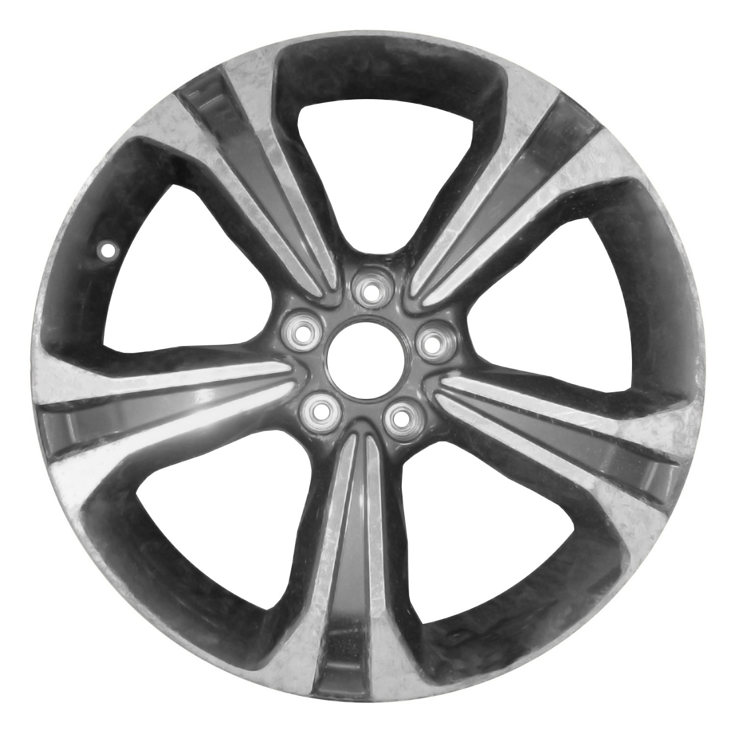 Refurbished Machined and Painted Bluish Dark Charcoal Aluminum Wheel 19 x 8