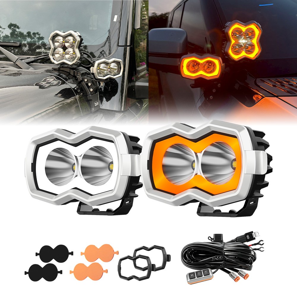NOVSIGHT HALO LED Work Light Pod Offroad Spotlight Flood Lamp Summer Road Trips