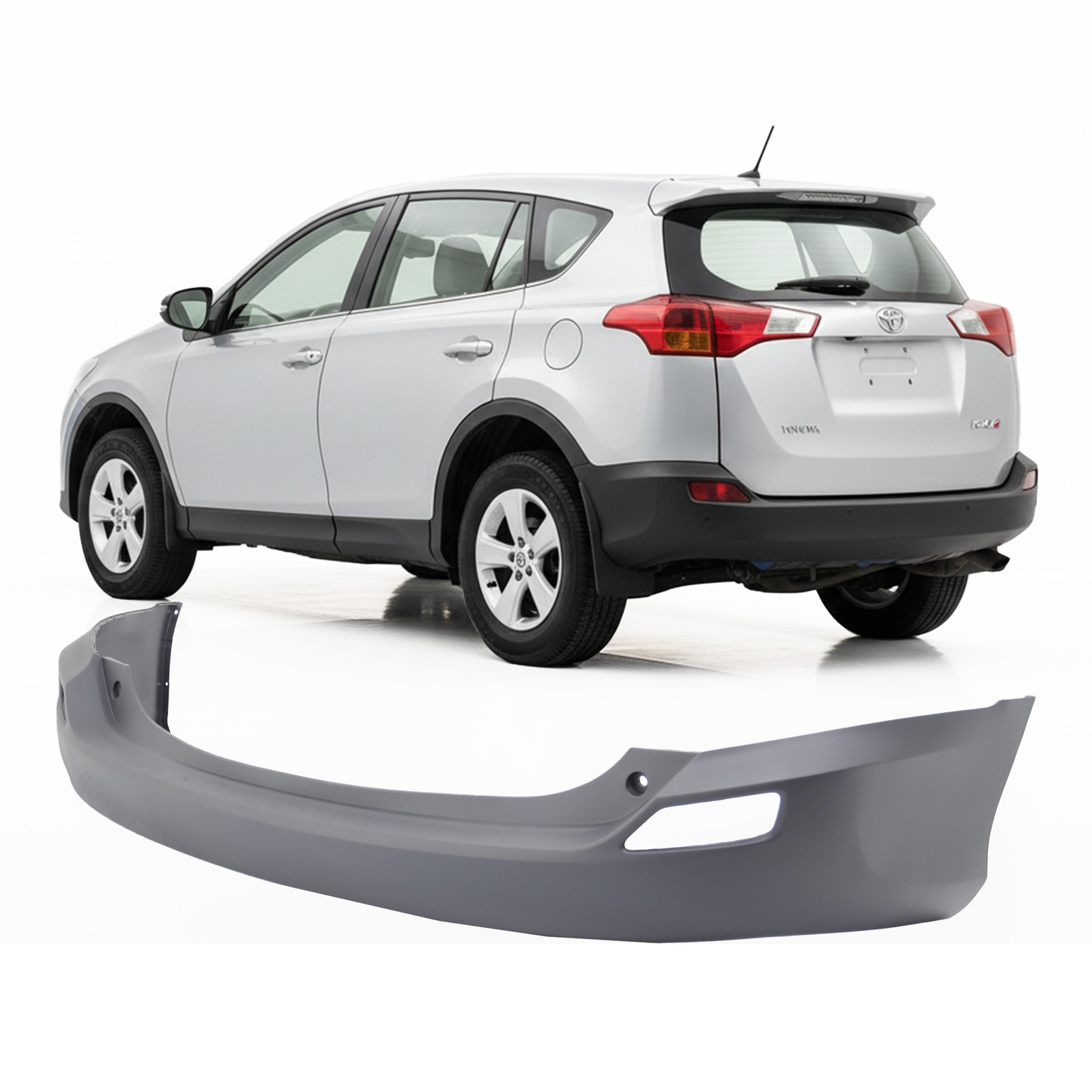 2013-2015 Toyota RAV4 521500R110 LE Limited XLE Rear Bumper Cover TO1100306