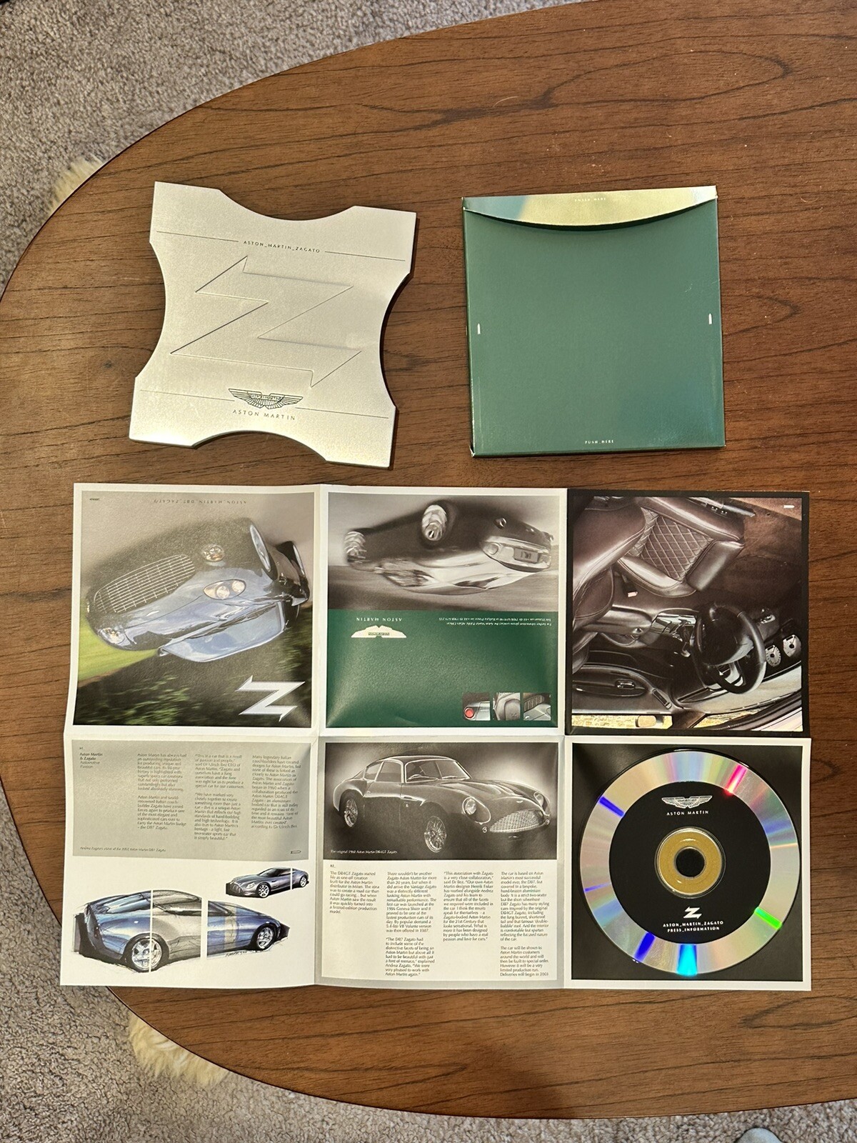 Aston Martin DB7 ZAGATO Press Info Brochure Pack Kit & CD 2003 - MINT CONDITION