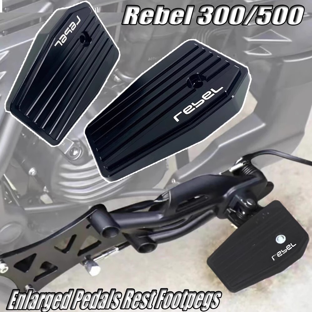 Footrest Billet Wide Foot Pegs Pedals For Honda Rebel 300 500 CMX CMX500 CMX300