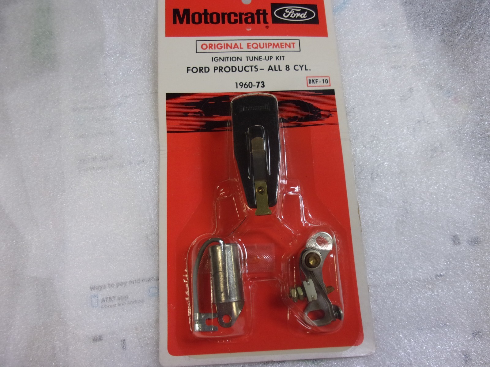 Motorcraft DKF-10 Tune Up Kit Ford 8 Cyl 1968-1973 *Points *Rotor *Condenser*NOS