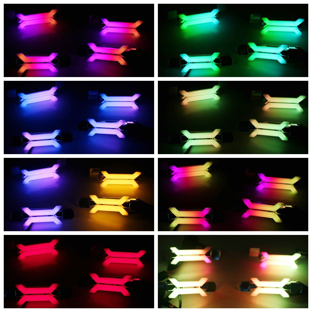 RGB DRL LED Angel Eyes X Concept LED&Halogen Headlight Fit BMW M3 M4 F82 F83 F30