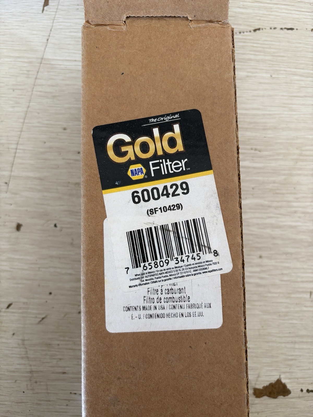 NAPA Gold 600429 SF10429 Fuel Filter 3/4” 7 Micron Gas Diesel NOS USA