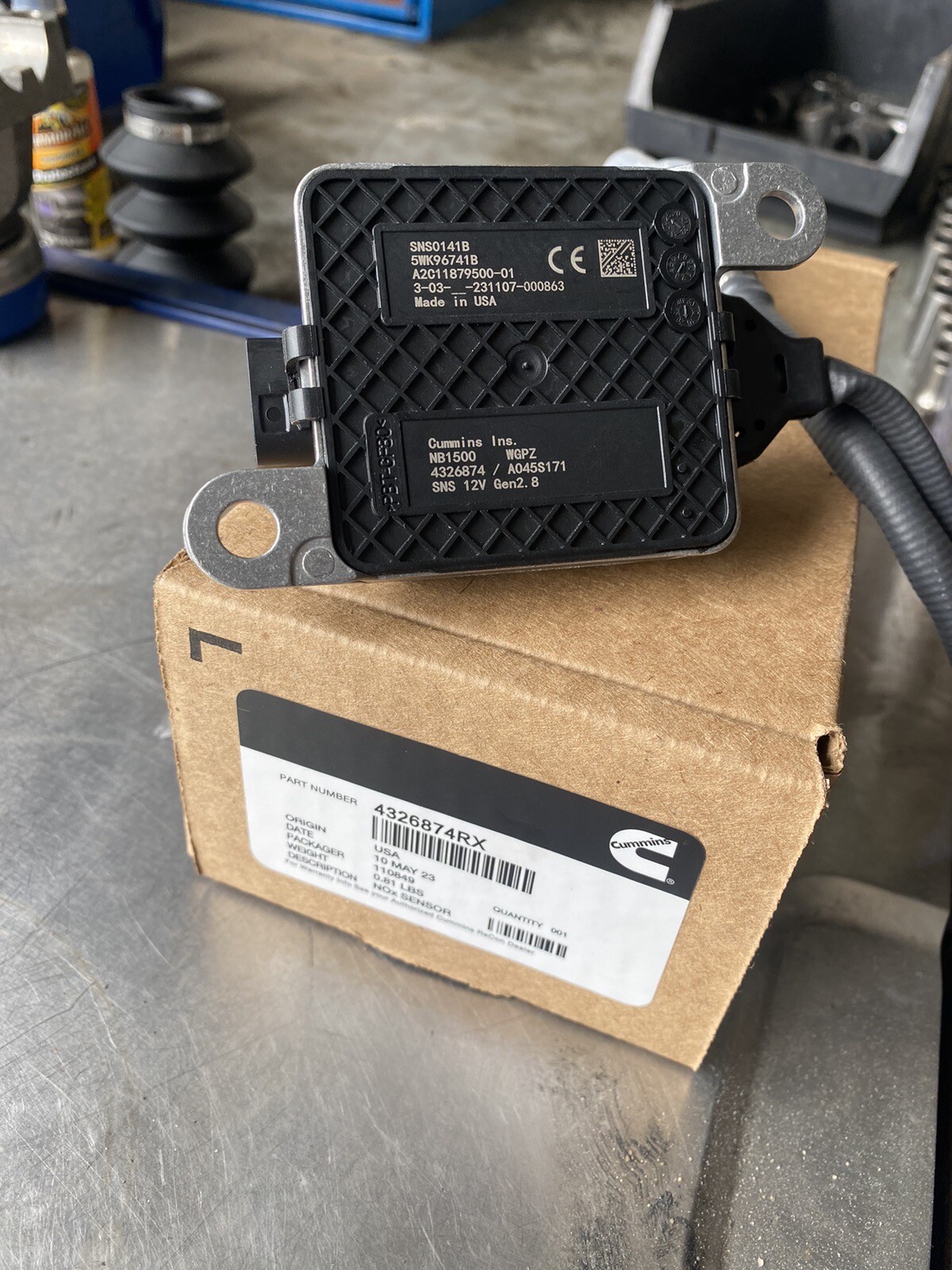 Genuine Cummins NOx Sensor 4326874RX for Cummins 8.9 liter ISC/ISL engines Genuine Cummins NOx Sensor 4326874RX for Cummins 8.9 liter ISC/ISL engines