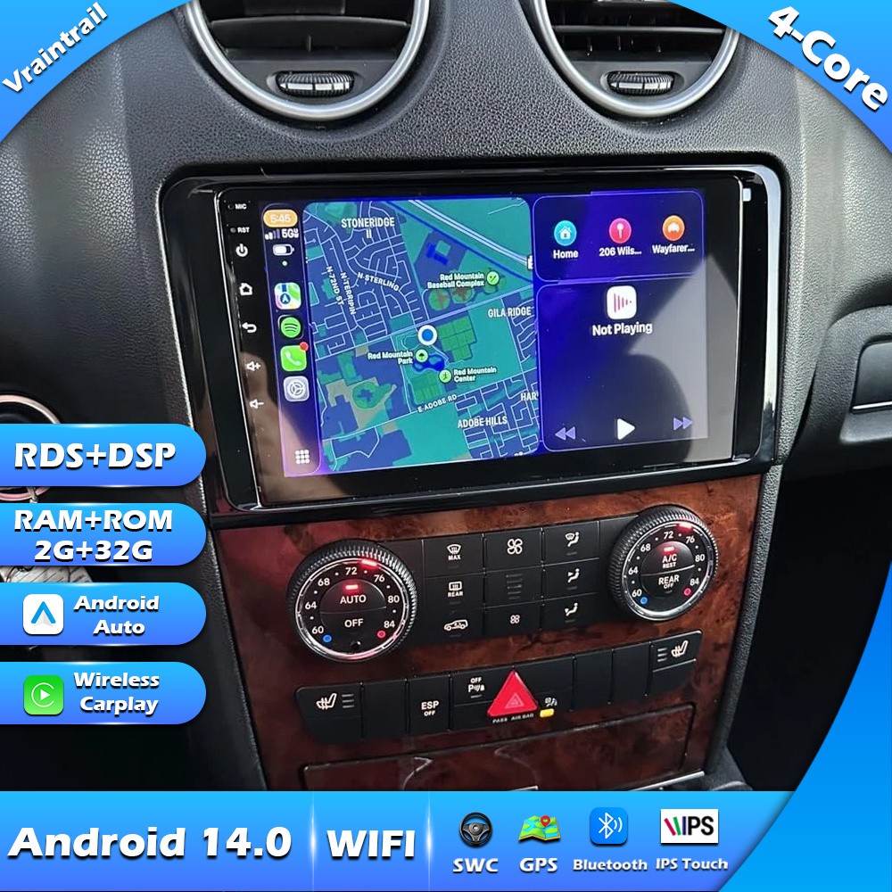 Autoradios For Mercedes-Benz ML350 GL45015 2007-2011 Carplay Multimedia Players