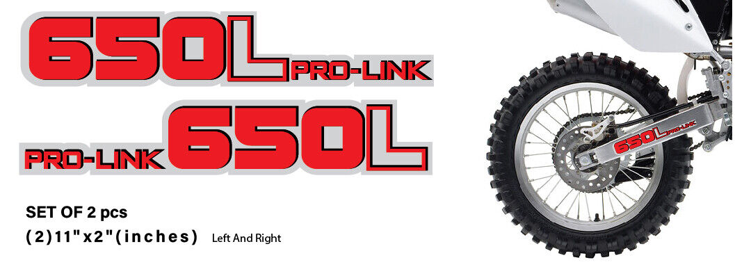 650L Pro-link Swingarm Decals Stickers Graphics Fits: XR 650L XR650 XR 650 650L