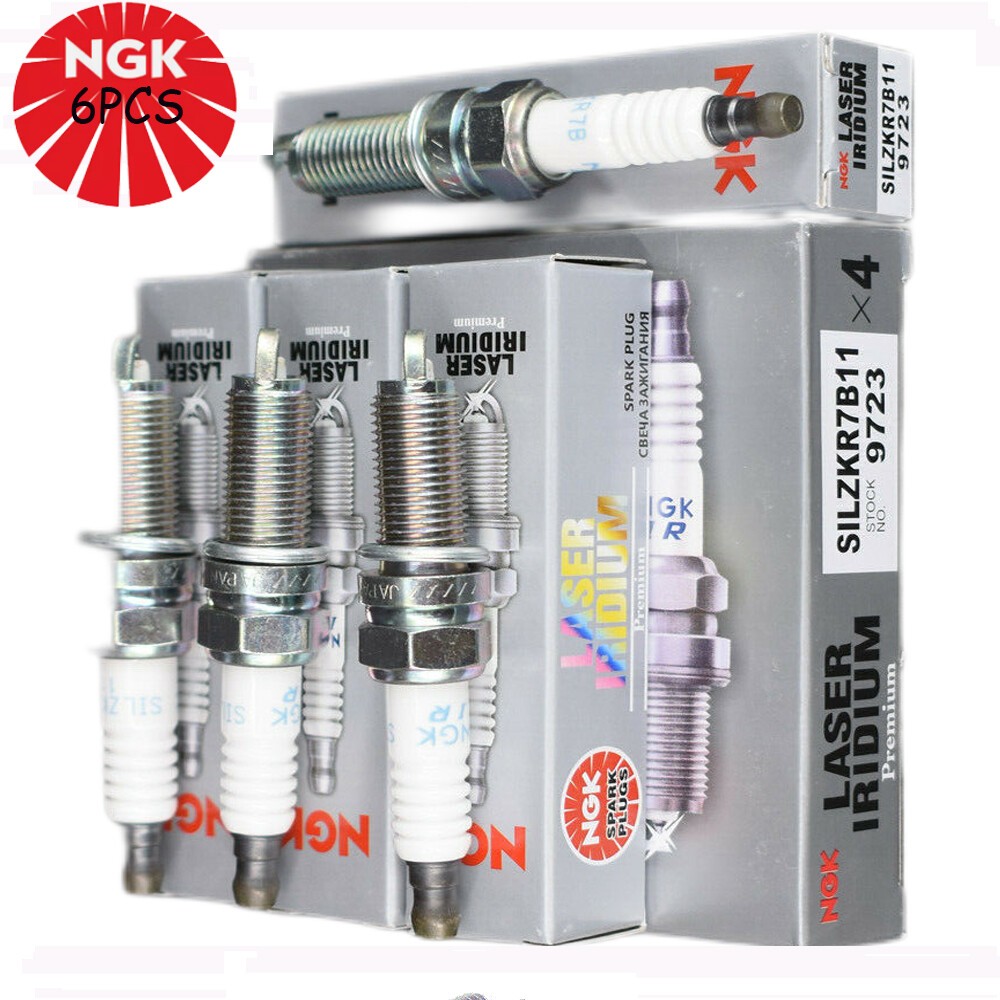 6Pcs Genuine for ngk 9723 Spark Plugs - Laser Iridium SILZKR7B11 For Hyundai 6Pcs Genuine for ngk 9723 Spark Plugs - Laser Iridium SILZKR7B11 For Hyundai
