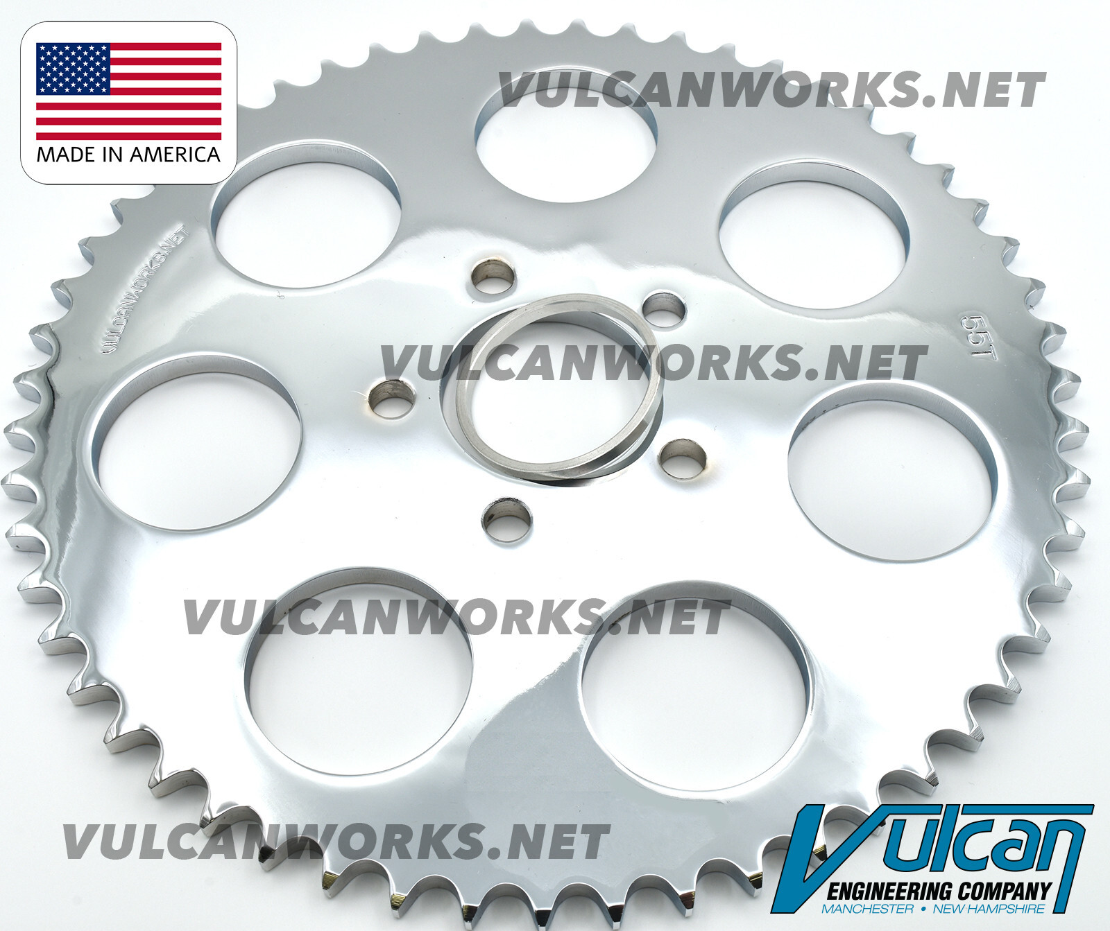 Rear Sprocket 51T Chrome Plated Harley-Davidson Softail XL Dyna FXR Bagger