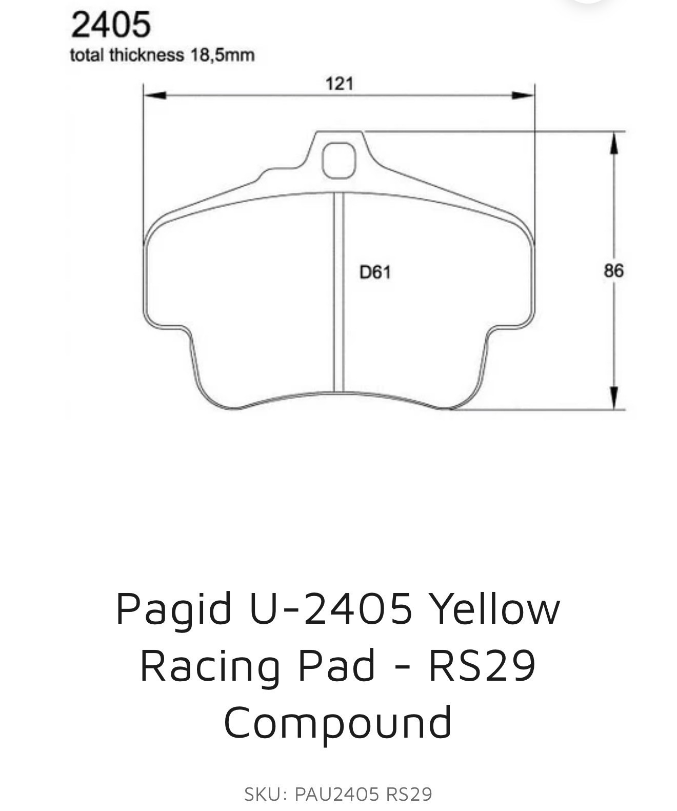 PAGID RACING Brake Pad E2405 29 010 Porsche 911 Boxster Cayman - Brand New PAGID RACING Brake Pad E2405 29 010 Porsche 911 Boxster Cayman - Brand New