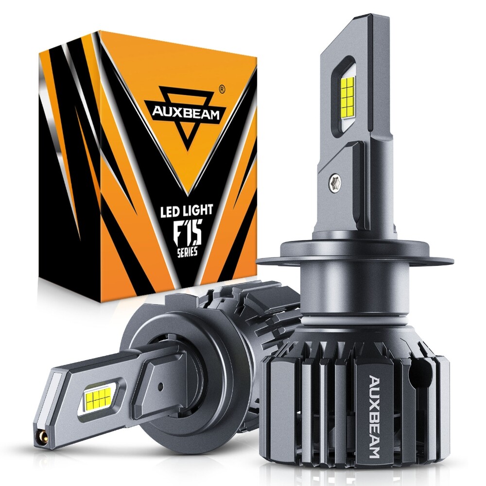 AUXBEAM CANBUS H7 LED Headlight Bulbs Conversion Kit High Low Beam 6500K White