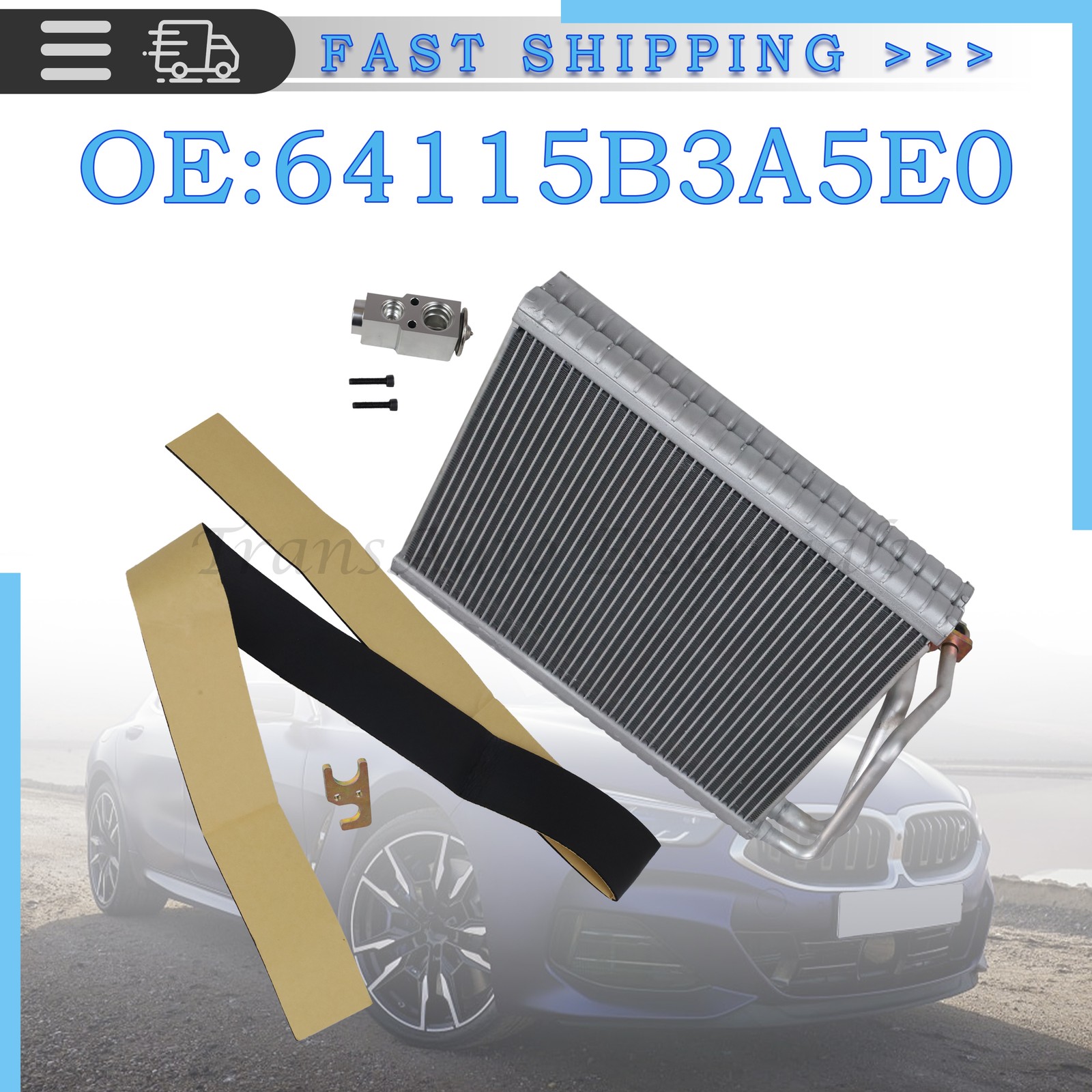 Evaporator Core 64115B3A5E0 Fits BMW 530e 530i 540i 840i M5 M8 X5 X6 X7 X5M X6M