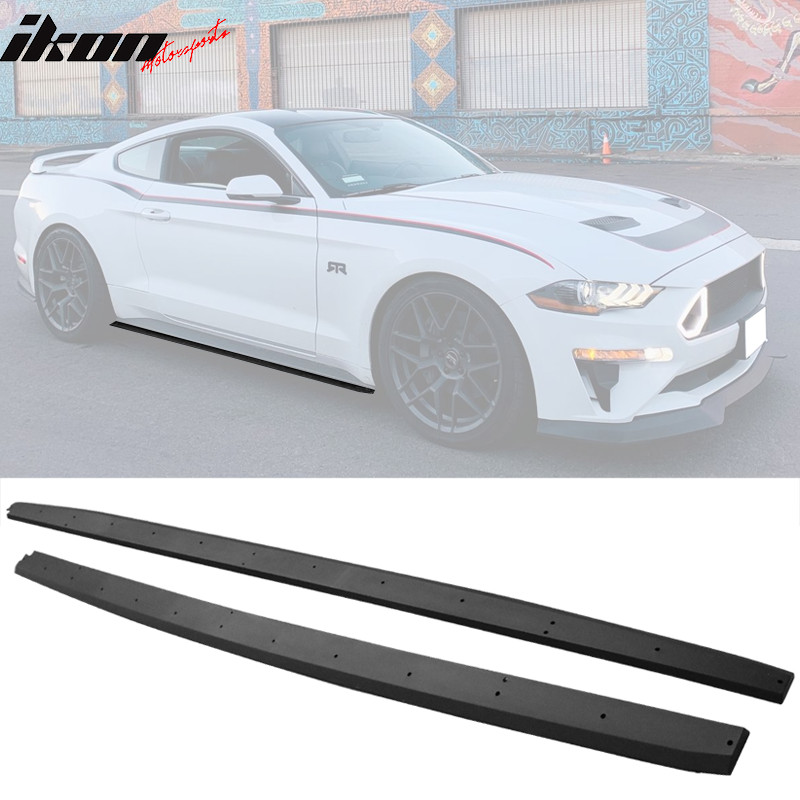 Fits 15-23 Ford Mustang Side Skirts Extension OE Textured Black PP