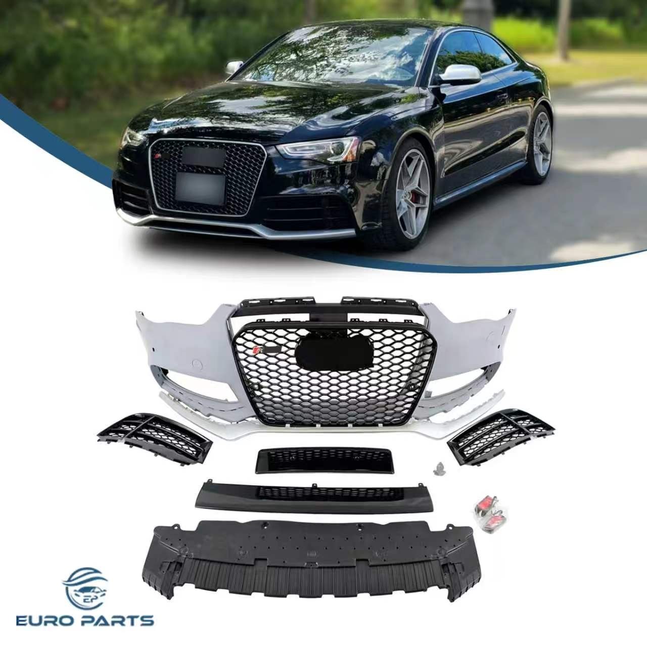 RS5 Style Front Bumper Kit for 2012-2016 Audi A5 S5 B8 B8.5 Upgrade Not for RS5