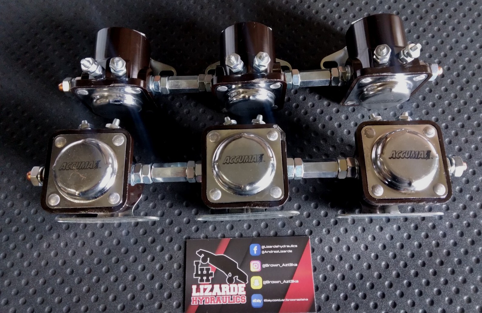Lowrider Hydraulics Accumax Solenoids 6 pack w/ connectors
