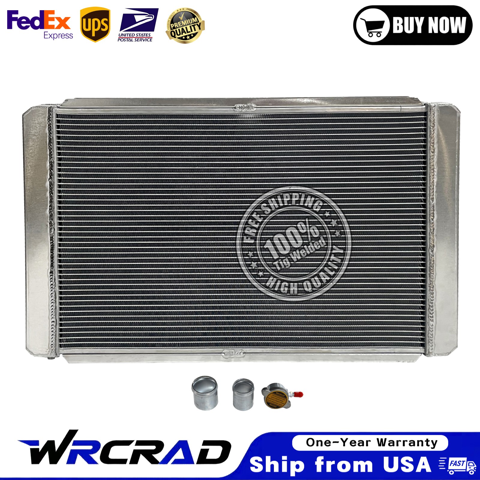 Universal Aluminum Radiator&Kit 209687B Crossflow or Downflow 24\
