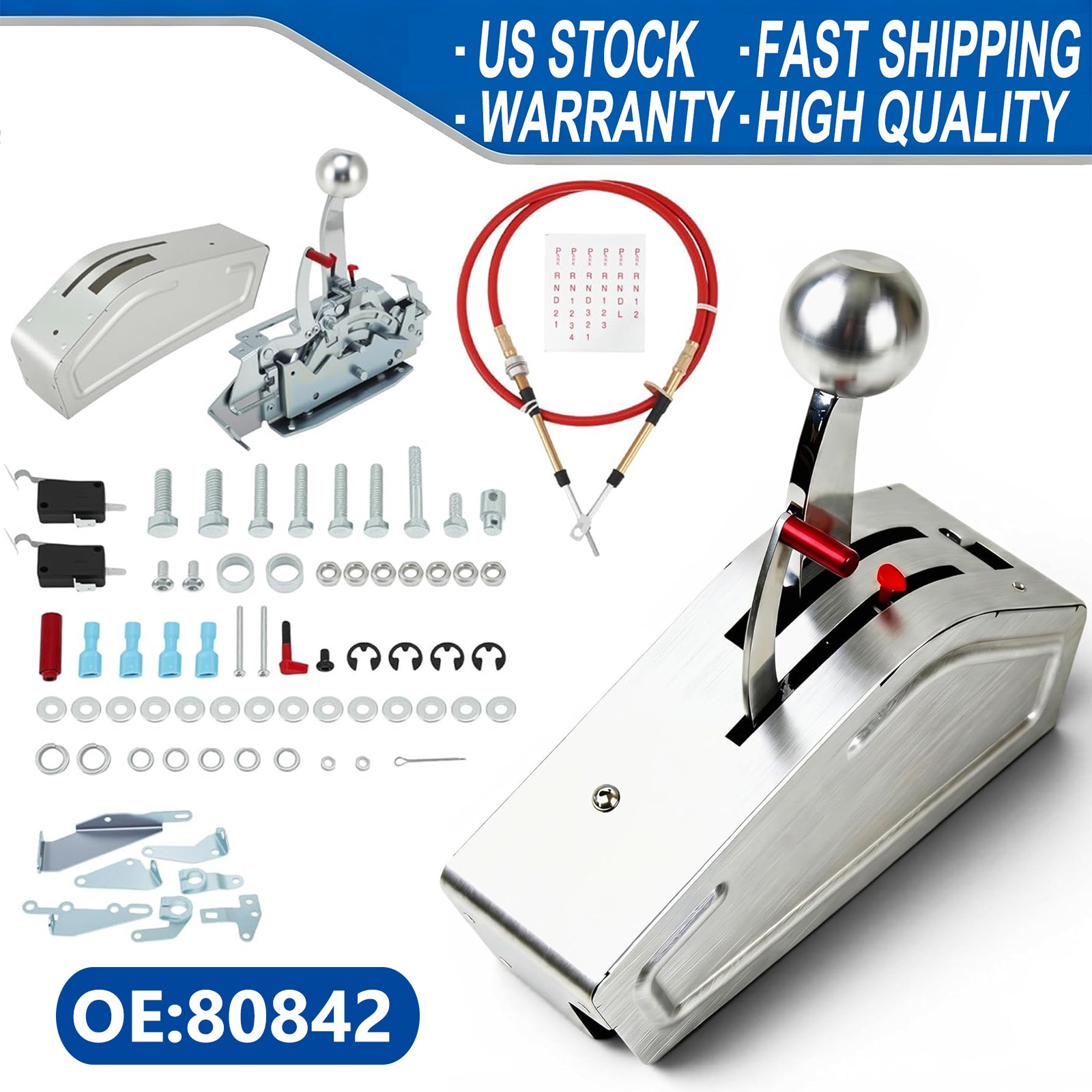 For B&M 80842 Pro Ratchet Automatic Shifter for 3 and 4 Speed Transmission