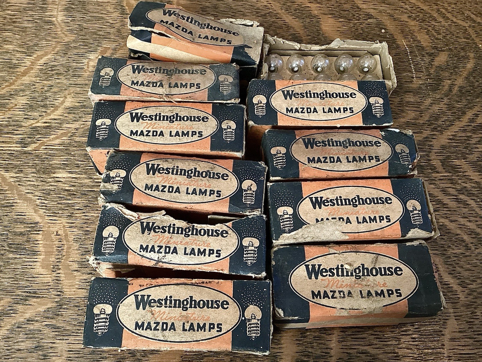 Vintage Westinghouse GE Mazda Lamps No 57 Miniature Bulbs Auto Dash Lot AS IS
