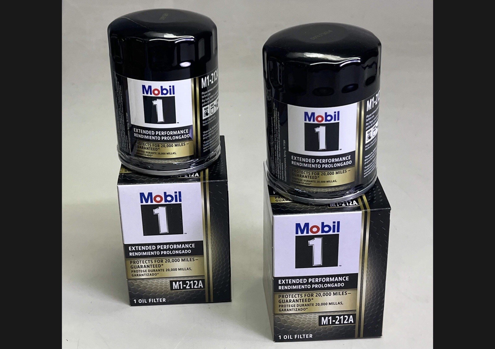 MOBIL 1 (2 PACK) Engine Oil Filter Protects For 20,000 Miles Black M1-212A MOBIL 1 (2 PACK) Engine Oil Filter Protects For 20,000 Miles Black M1-212A