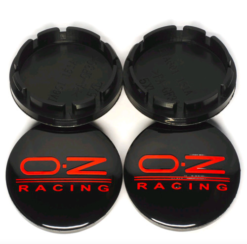 4 pcs 56 mm suitable for OZ Racing Black Red Alloy Wheel Center Caps Rim Caps