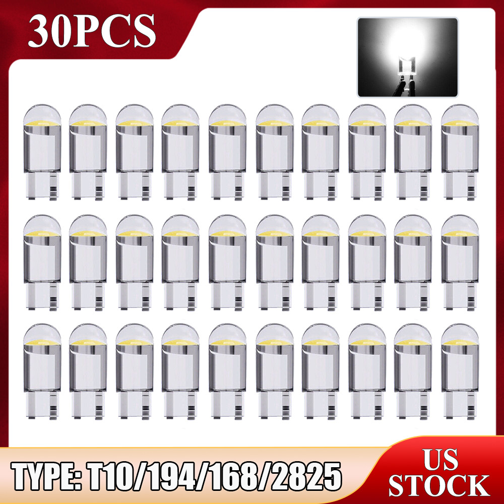 30x T10/194/168 White LED License Plate Interior Light Bulbs Super Bright 6500K 30x T10/194/168 White LED License Plate Interior Light Bulbs Super Bright 6500K