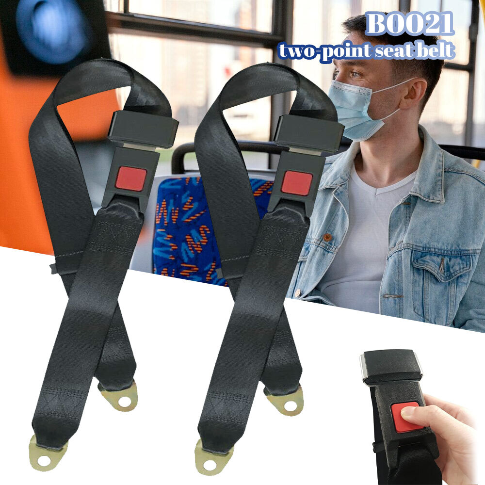 Lot 2-8pcs Universal Lap Seat Belt 2 Point Adjustable Retractable Car Single Lap