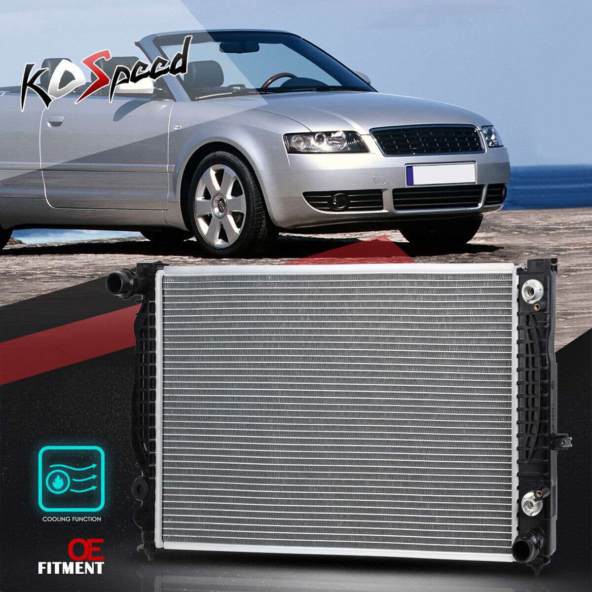 DPI 2648 Aluminum Core Cooling Radiator for 96-05 Audi A4 A6 RS4 S4/VW Passat
