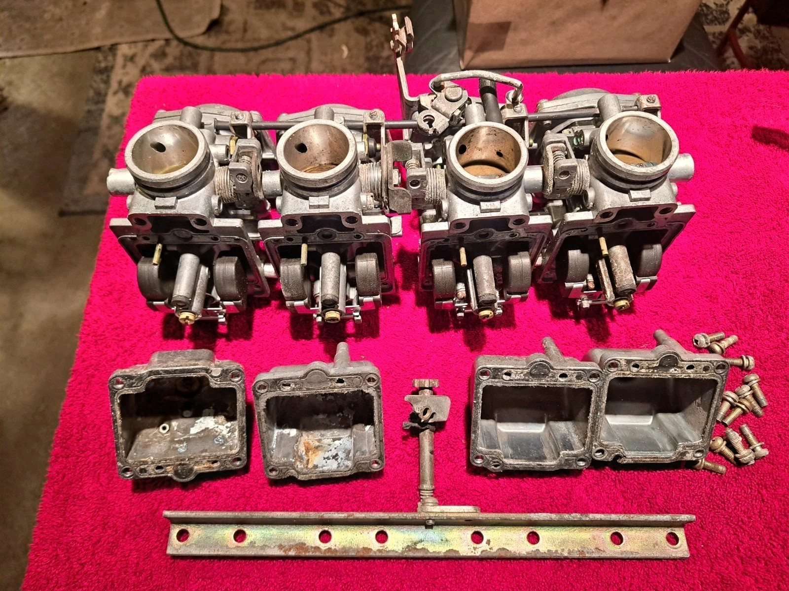 Vintage Inline Four Carburetors Motorcycle Carbs - OEM KEIHIN KOGYO