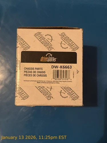 NEW Driveworks Ball Joint DW-K6663 NEW Driveworks Ball Joint DW-K6663