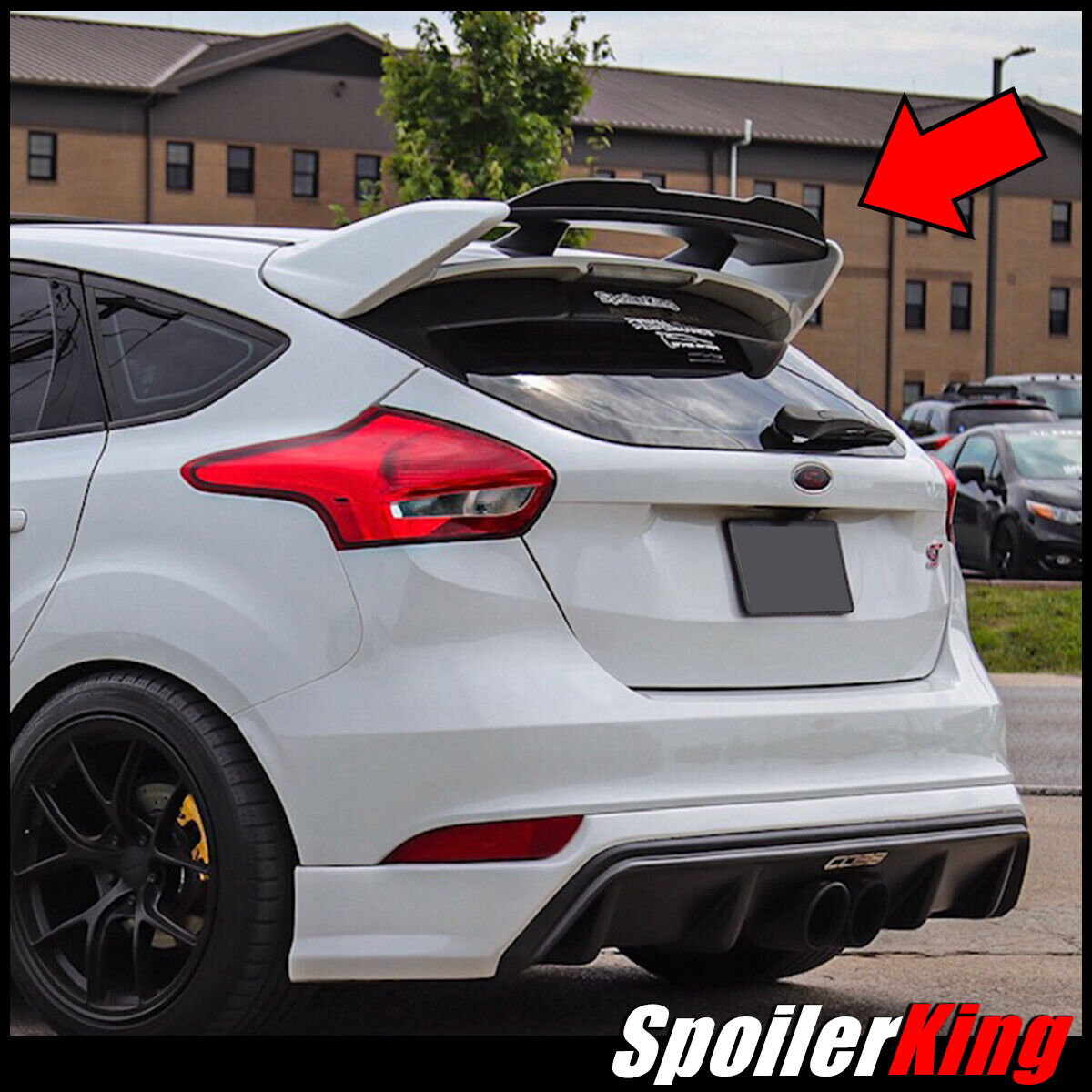 SpoilerKing Add-on Rear Roof Lip Spoiler 284GC Fits: Ford Focus 2015-18 RS only