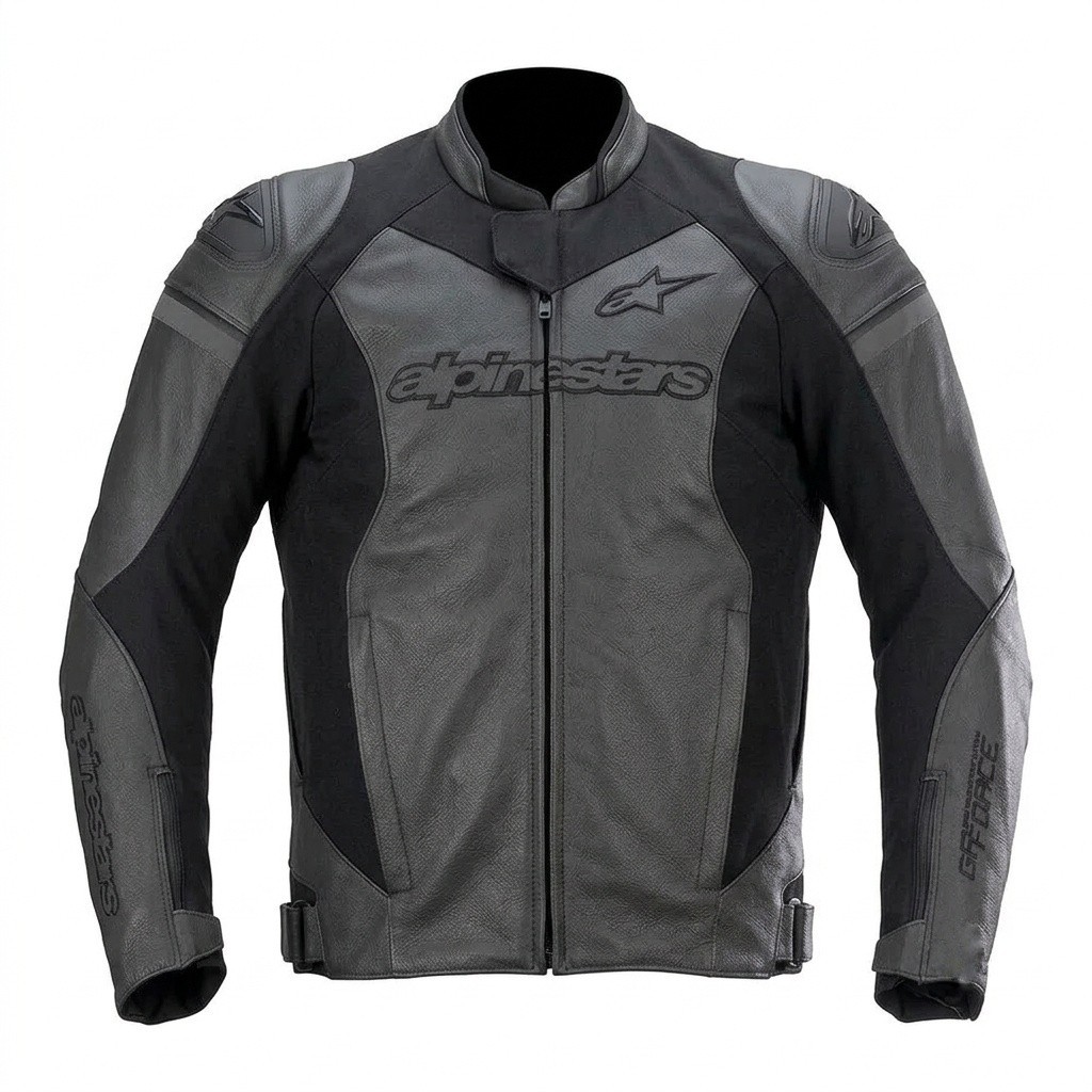 Men\'s Genuine Cowhide Leather Motorcycle Racing Biker Jacket Riding Gear