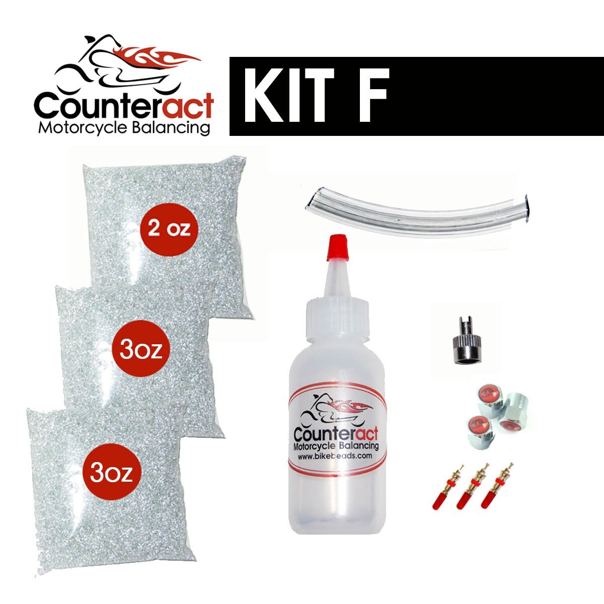 Counteract KIT-F Motorcycle Do It Yourself Tire/Wheel Balancing Beads Kit Counteract KIT-F Motorcycle Do It Yourself Tire/Wheel Balancing Beads Kit