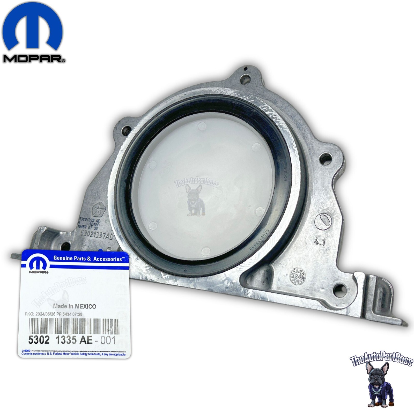 03-24 HEMI Crankshaft Rear Oil Seal Retainer OEM Mopar 53021335AE
