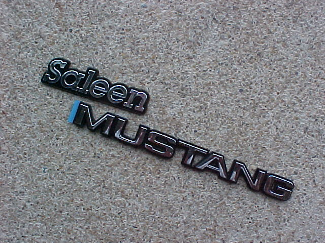1985 1986 1987 1988 1989 1990 FORD SALEEN MUSTANG DECK LID EMBLEM SET -- NEW NOS