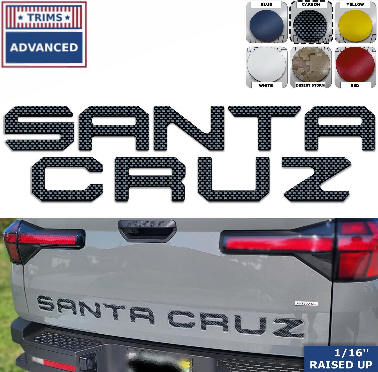 Carbon Plastic Letters for Hyundai Santa Cruz 2022+ Inserts US MADE