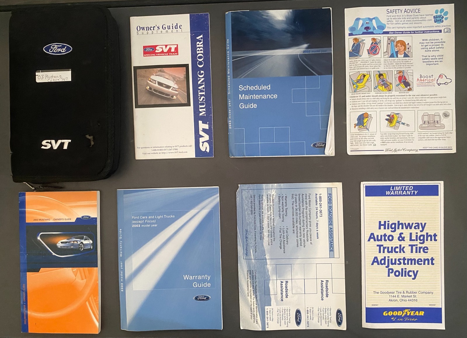2003 Ford Mustang Cobra SVT Owner's Manual Set 2003 Ford Mustang Cobra SVT Owner's Manual Set