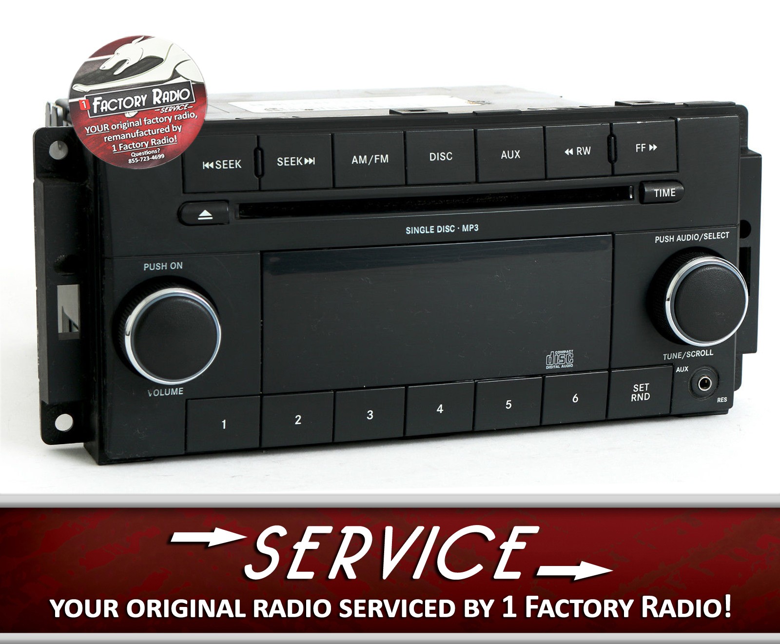 Remanufacture SERVICE for 2009-2011 Dodge Jeep Radio AM FM CD P05091224AD RES
