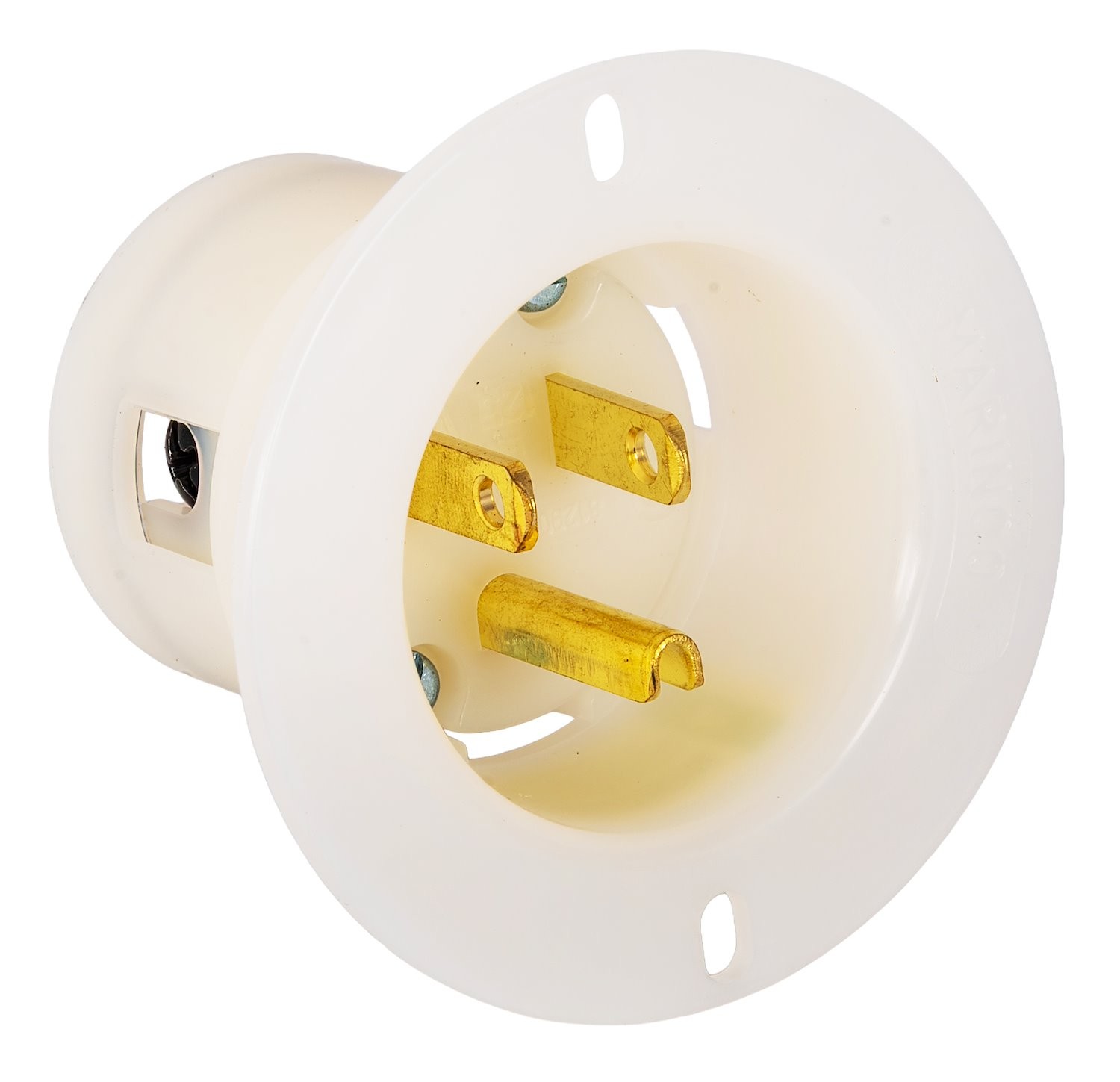 JEGS 110 V Recessed Male Outlet Plug [Surface Mount - No Electrical Box Needed