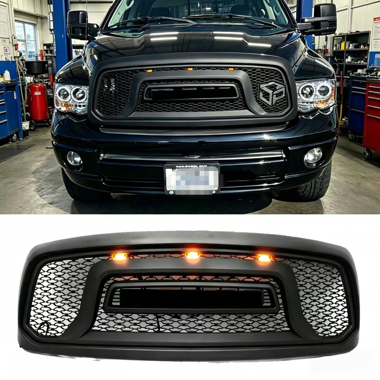 Front Grille for 2002 2003 2004 2005 Dodge Ram 1500 Grill Mesh Grill W/Letters