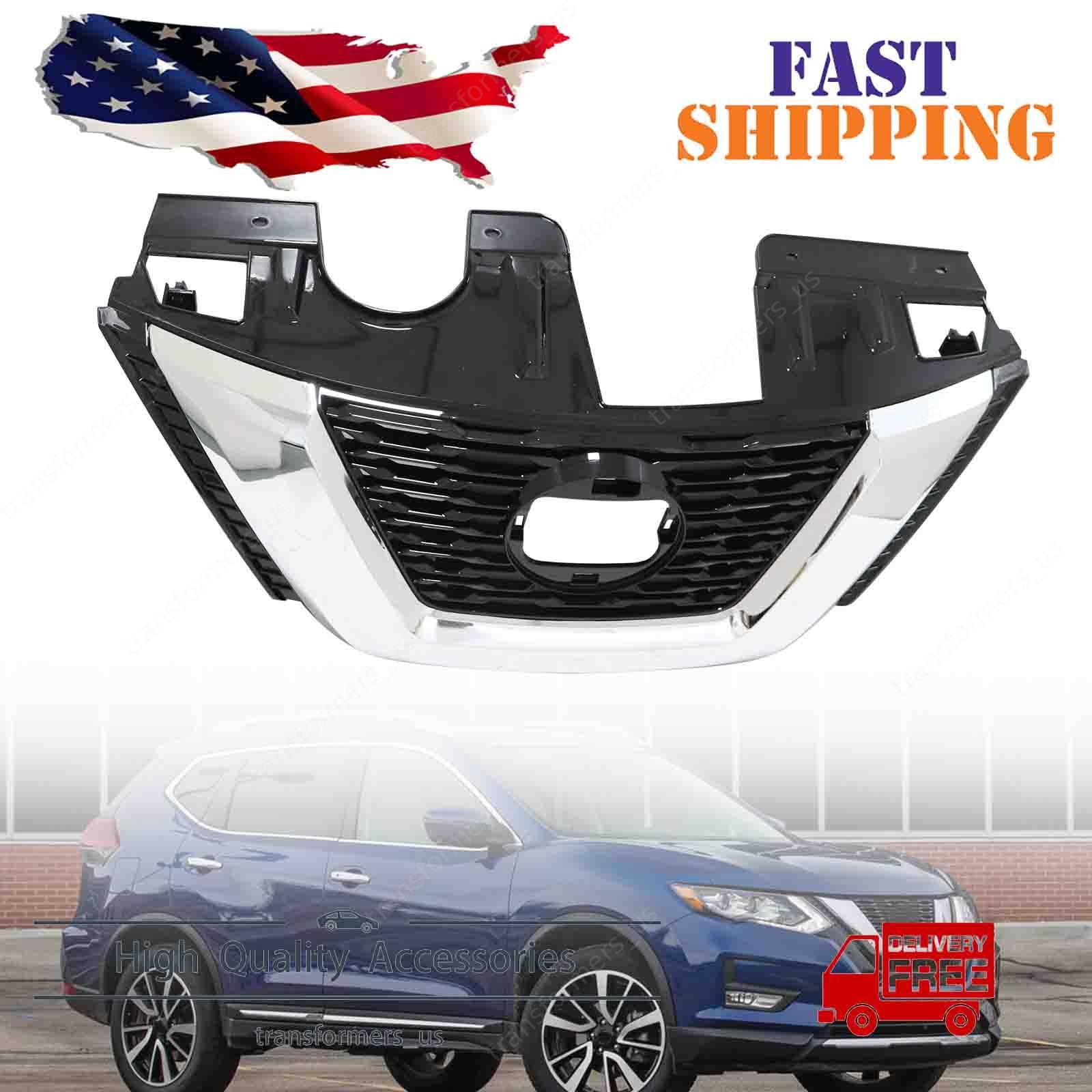 Front Upper Grille Textured Black For 2018-2020 Nissan Rogue 623109TG0B