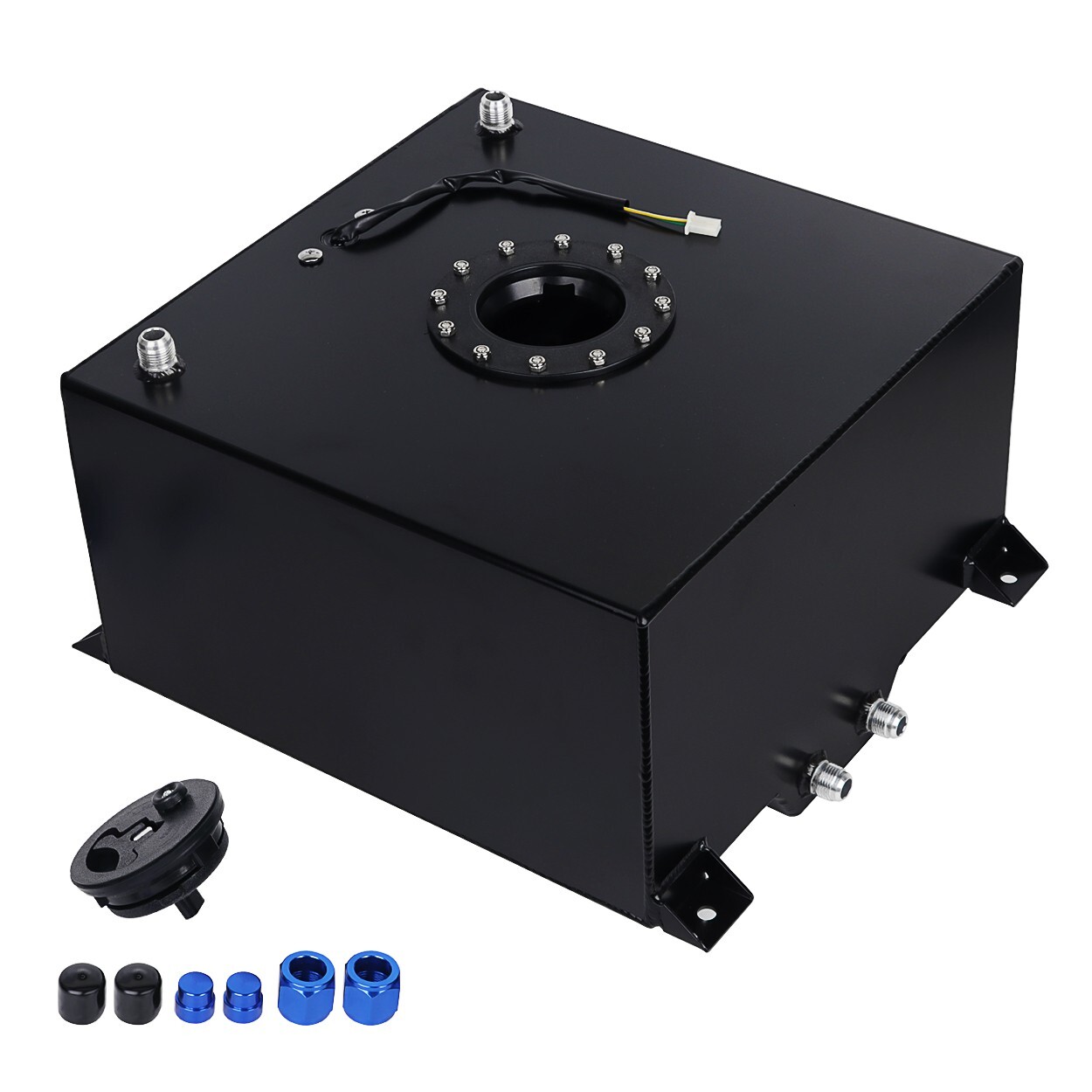10 Gallon 40L Aluminum Level Racing Sender Drift Fuel Cell Gas Tank Polished